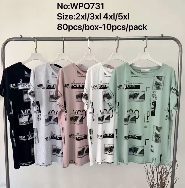 Bluzki damskie Roz 2XL-5XL, Mix Kolor Paczka 10 szt